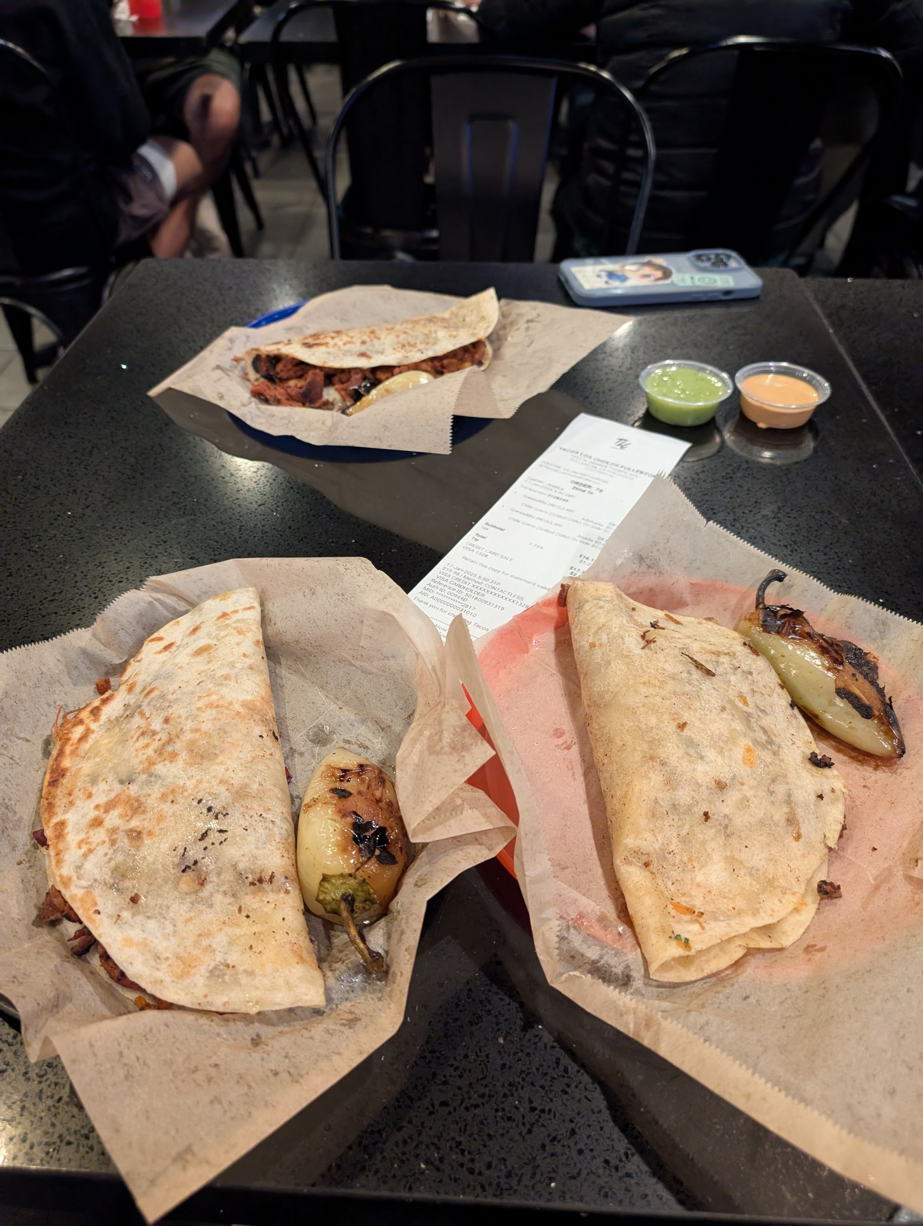 pic of Tacos Los Cholos quesadillas